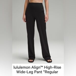 Lululemon Align Wide-Leg Pant 31”, Black, Size 10
